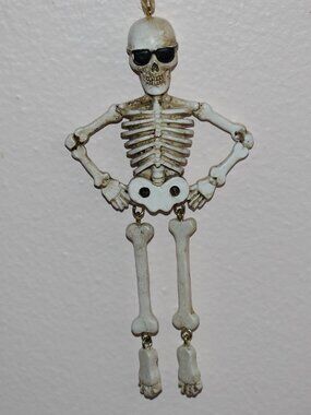 Vintage Halloween Dangle Bones Sunglasses Skeleton Hanging Ornament Gothic Decor